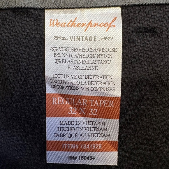 Weatherproof Vintage 32x32 Men's Hybrid Tech Pants, Black NWT - Picture 14 of 15